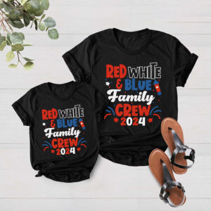 Red White and Blue Family Crew 2025 4th of July Tee 3