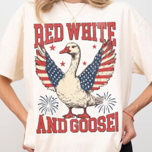 Retro Red White And Goose Independence Day USA Comfort Colors Tee Retro Red White And Goose Independence Day USA Comfort Colors Tee