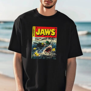 Retro Terror Jaws 1 Edition Comic Book T-shirt Retro Terror Jaws 1 Edition Comic Book T-shirt