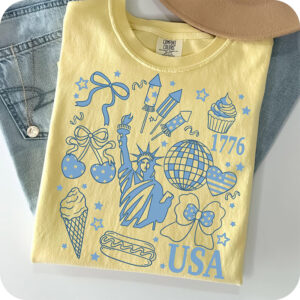 Retro Independence Day USA Comfort Colors T-shirt Retro Independence Day USA Comfort Colors T-shirt
