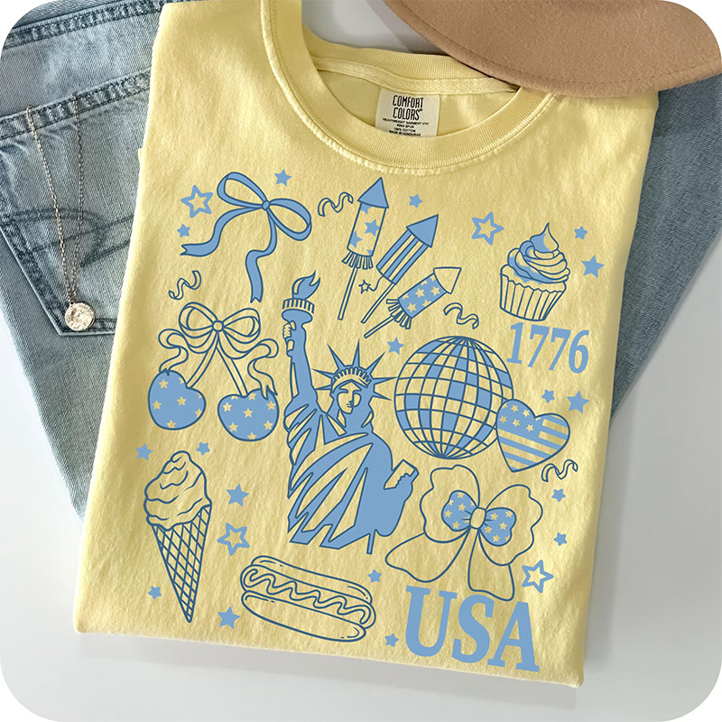 Retro Independence Day USA Comfort Colors T-shirt Retro Independence Day USA Comfort Colors T-shirt