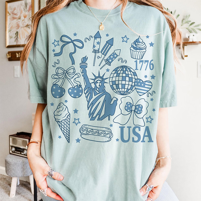 Retro Independence Day USA Comfort Colors T-shirt Retro Independence Day USA Comfort Colors T-shirt