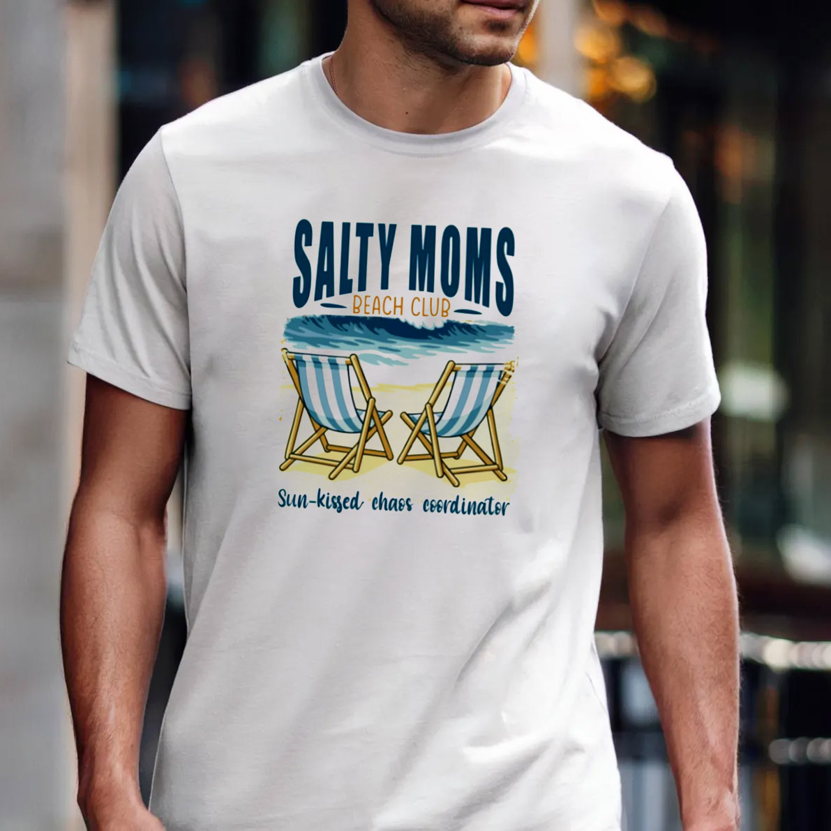 Salty Moms Beach Club Summer Vacation T-shirt Salty Moms Beach Club Summer Vacation T-shirt