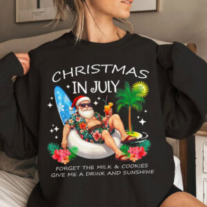 Satan Beach Vacation Funny Christmas In July T shirt 1