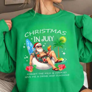 Satan Beach Vacation Funny Christmas In July T shirt 3
