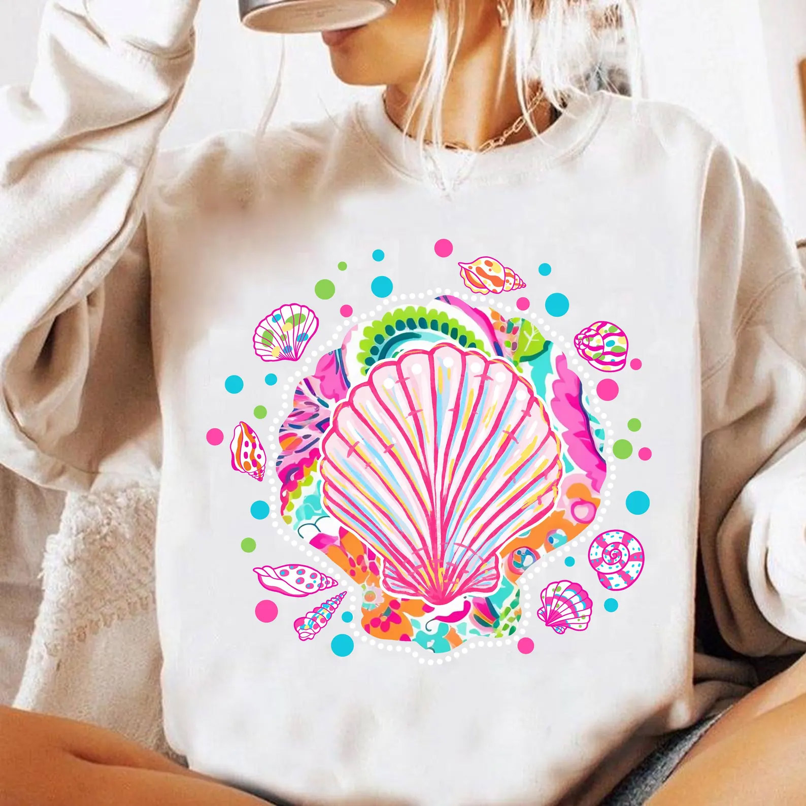Seashells Ocean Colorful Tee Seashells Ocean Colorful Tee