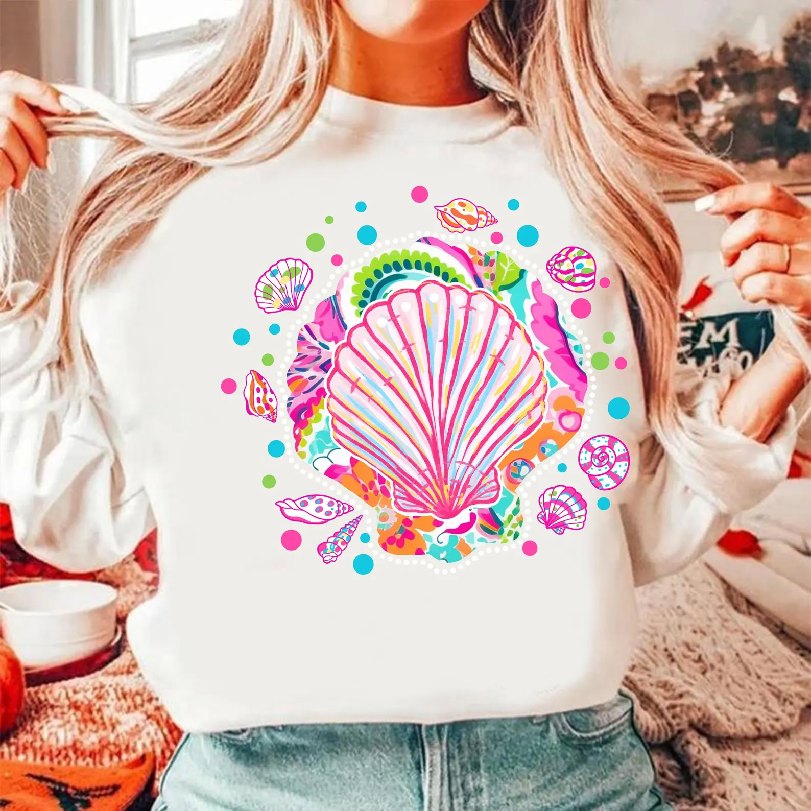 Seashells Ocean Colorful Tee Seashells Ocean Colorful Tee