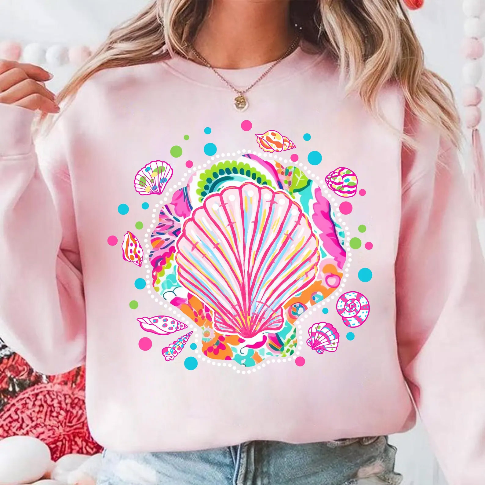 Seashells Ocean Colorful Tee Seashells Ocean Colorful Tee