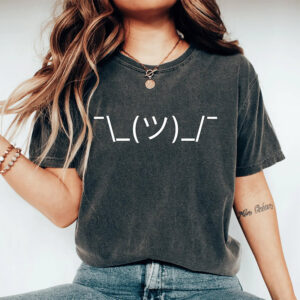 Shrug Emoji Cool Attitude Comfort Colors T shirt