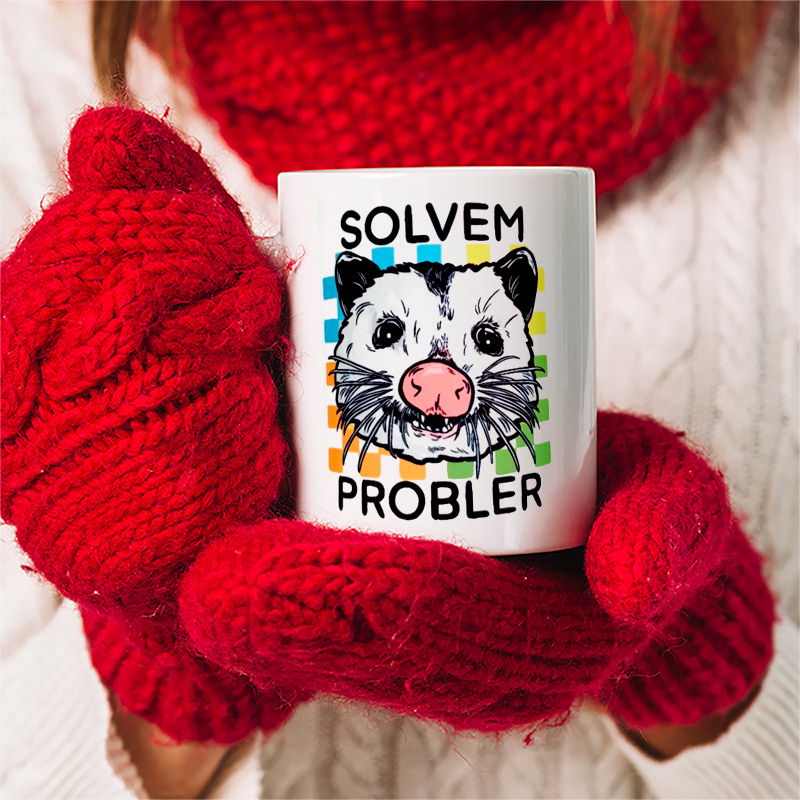 Solvem Probler Funny Raccoon Portrait Cup Solvem Probler Funny Raccoon Portrait Cup