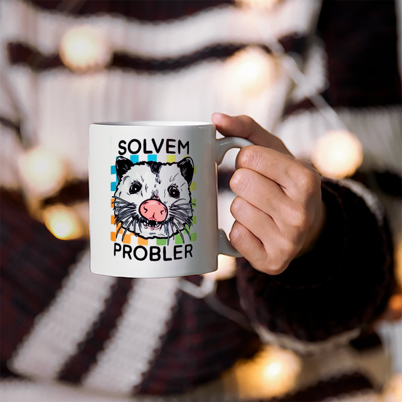 Solvem Probler Funny Raccoon Portrait Cup Solvem Probler Funny Raccoon Portrait Cup