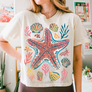 Starfish And Seashells Ocean Life Comfort Colors T-shirt