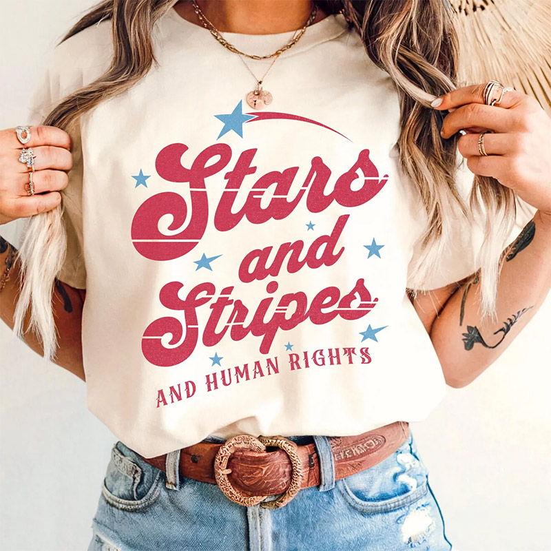 Stars And Stripes And Human Rights Freedom Retro Comfort Colors T-shirt Stars And Stripes And Human Rights Freedom Retro Comfort Colors T-shirt