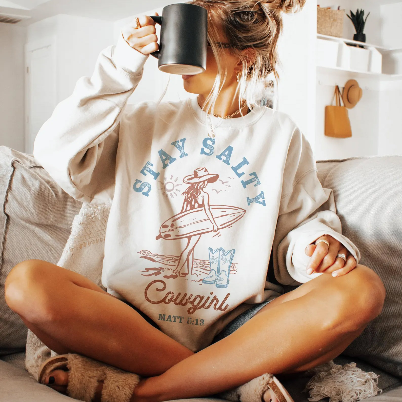 Stay Salty Cowgirl Beach Vacation Comfort Colors T-shirt Stay Salty Cowgirl Beach Vacation Comfort Colors T-shirt
