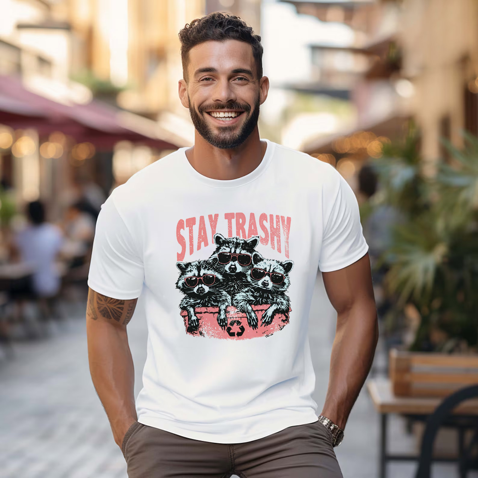 Stay Trashy Funny Raccoons Gang Meme T-shirt Stay Trashy Funny Raccoons Gang Meme T-shirt