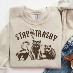 Stay Trashy Rock Raccoon Retro T-shirt Stay Trashy Rock Raccoon Retro T-shirt