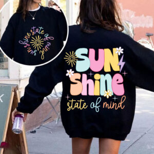 Sunshine State Of Mind Groovy Summer 2 sided T shirt 2