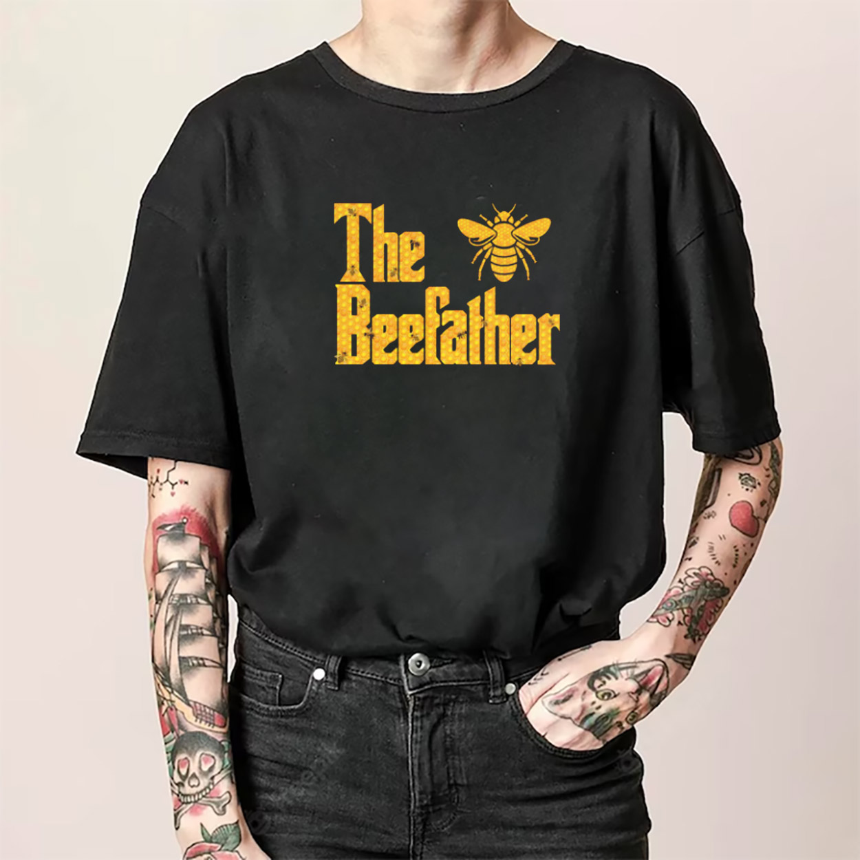 The Beefather Beekeeping Dad T-shirt The Beefather Beekeeping Dad T-shirt