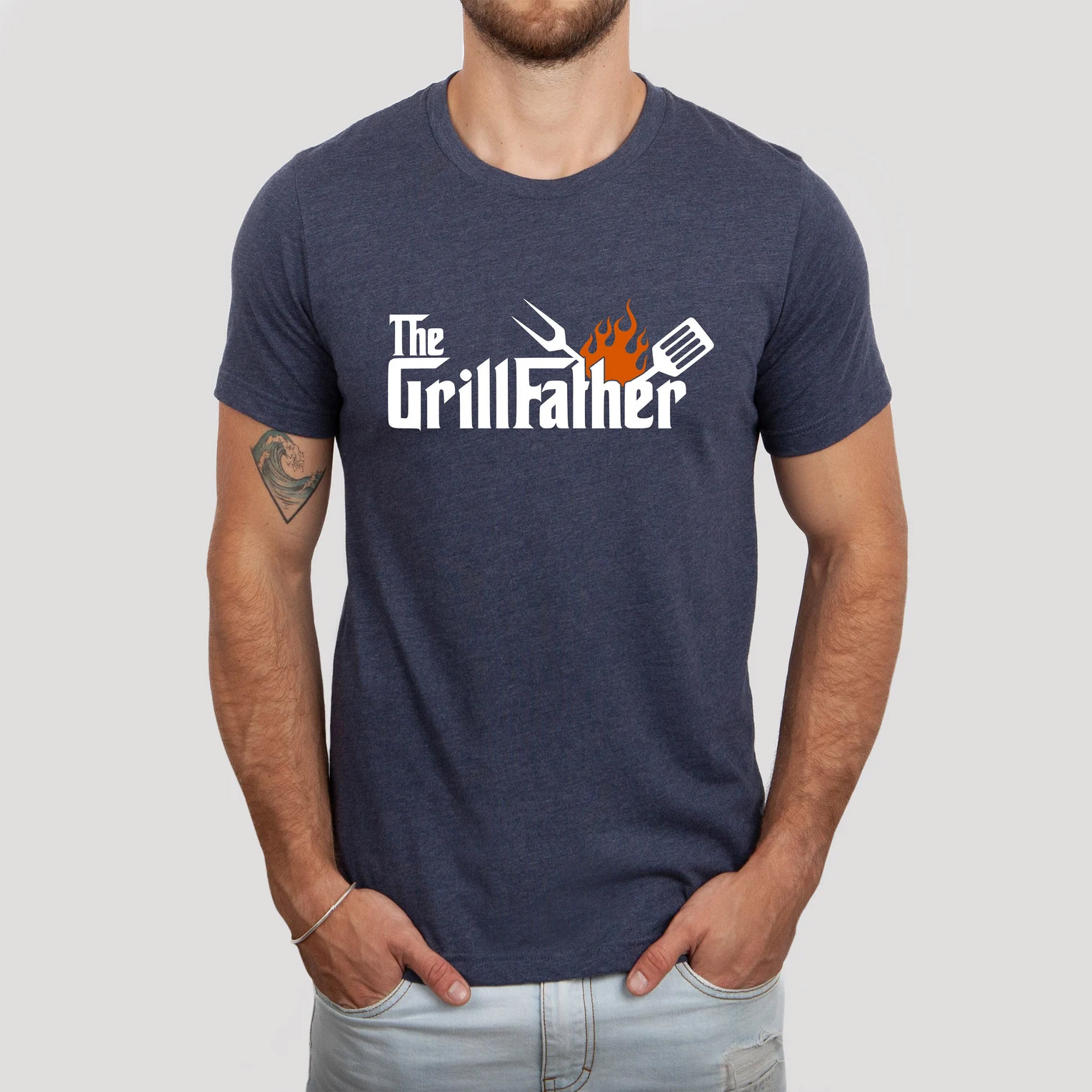 The Grillfather BBQ Dad Funny Dad T-shirt The Grillfather BBQ Dad Funny Dad T-shirt