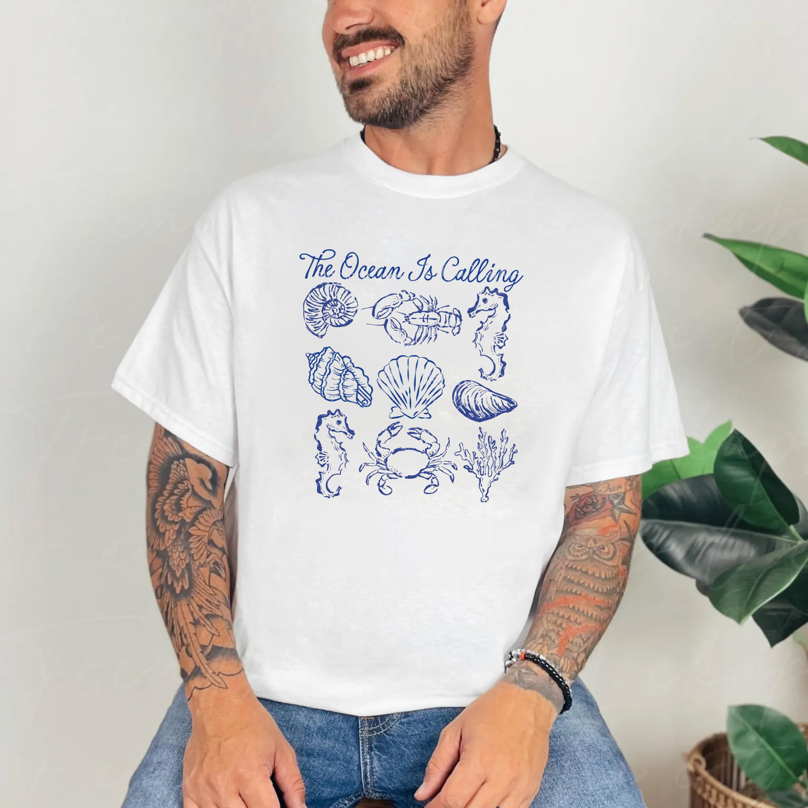 The Ocean Is Calling Ocean Creatures Summer Vibes T-shirt The Ocean Is Calling Ocean Creatures Summer Vibes T-shirt