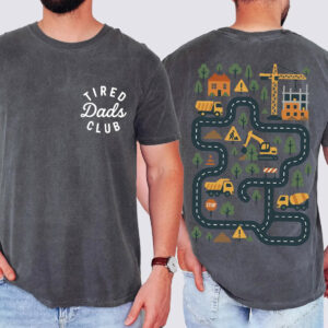 Tired Dads Club Construction Dad Comfort Colors T shirt 2