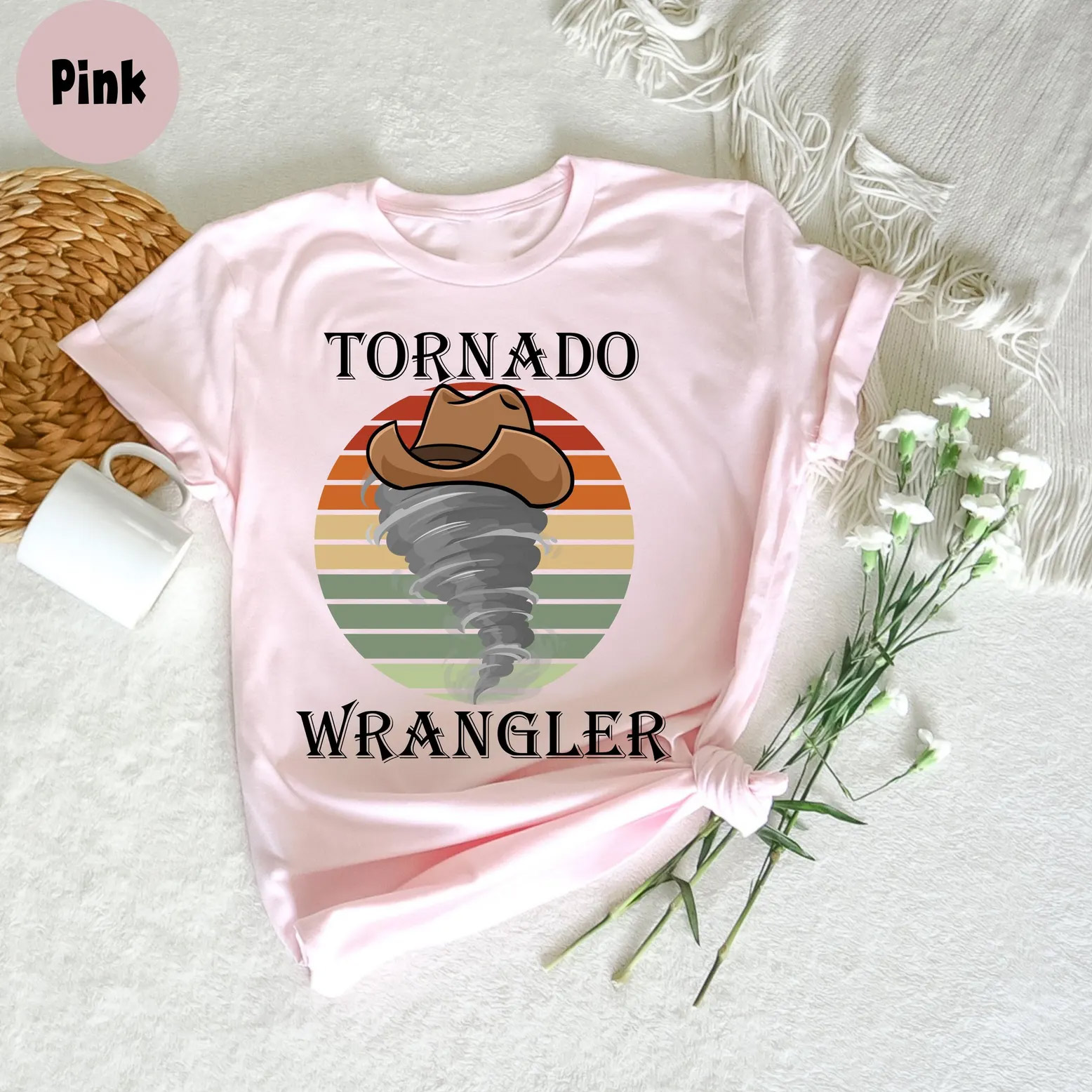 Tornado Wrangler Cowboy Storm Comfort Colors T-shirt Tornado Wrangler Cowboy Storm Comfort Colors T-shirt