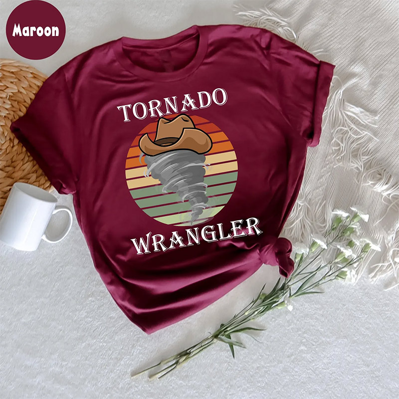 Tornado Wrangler Cowboy Storm Comfort Colors T-shirt Tornado Wrangler Cowboy Storm Comfort Colors T-shirt