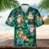 Tropical Santa Claus Christmas In July Hawaiian Shirt