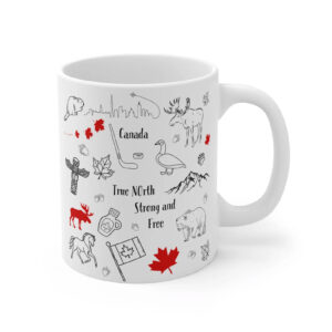 True North Strong And Free Canada Pride Ceramic Mug 3