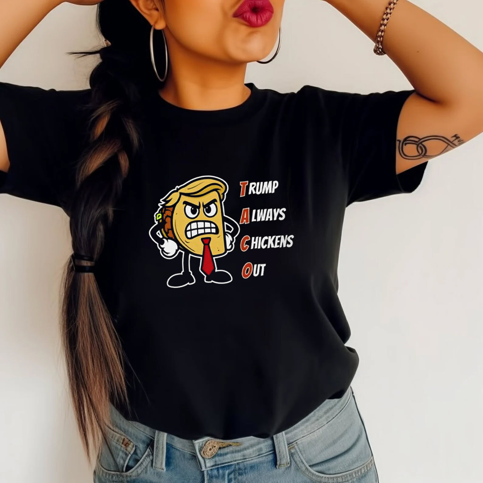 Trump Always Chickens Out Angry Taco Trump T-shirt Trump Always Chickens Out Angry Taco Trump T-shirt