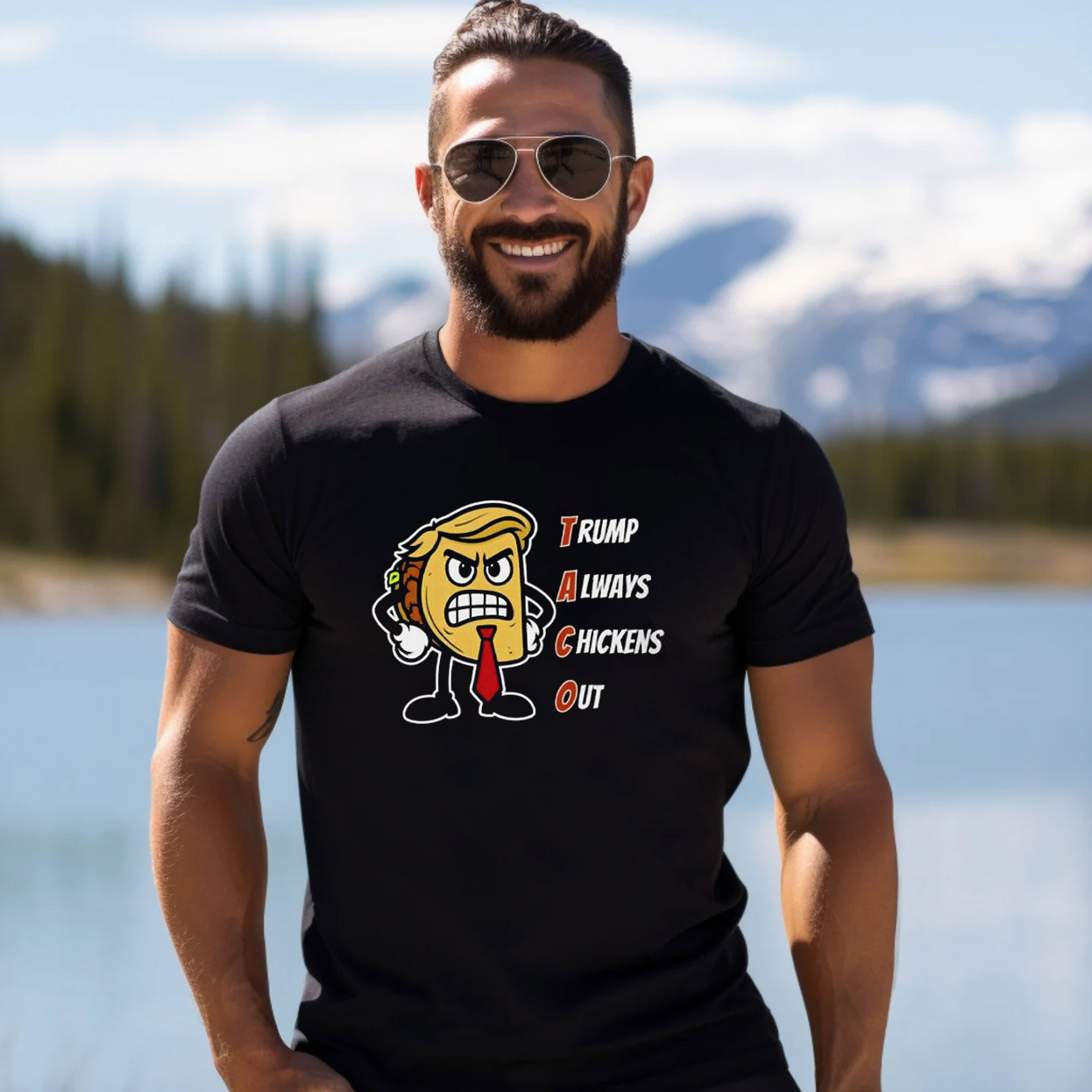 Trump Always Chickens Out Angry Taco Trump T-shirt Trump Always Chickens Out Angry Taco Trump T-shirt
