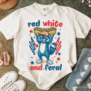 Vintage Red White And Feral Raccoon Boy Comfort Colors T-shirt Vintage Red White And Feral Raccoon Boy Comfort Colors T-shirt