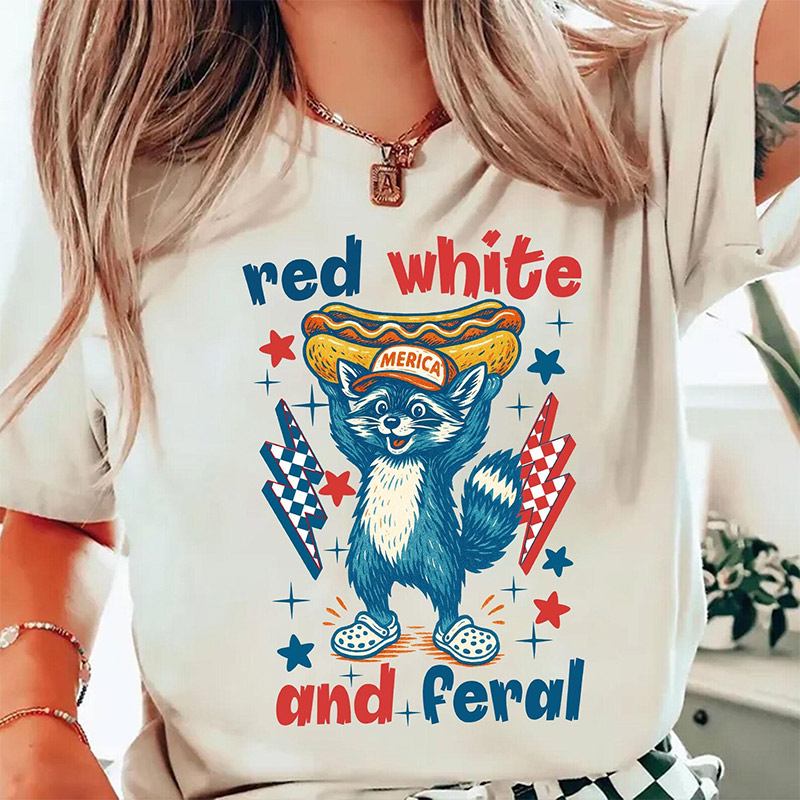 Vintage Red White And Feral Raccoon Boy Comfort Colors T-shirt Vintage Red White And Feral Raccoon Boy Comfort Colors T-shirt