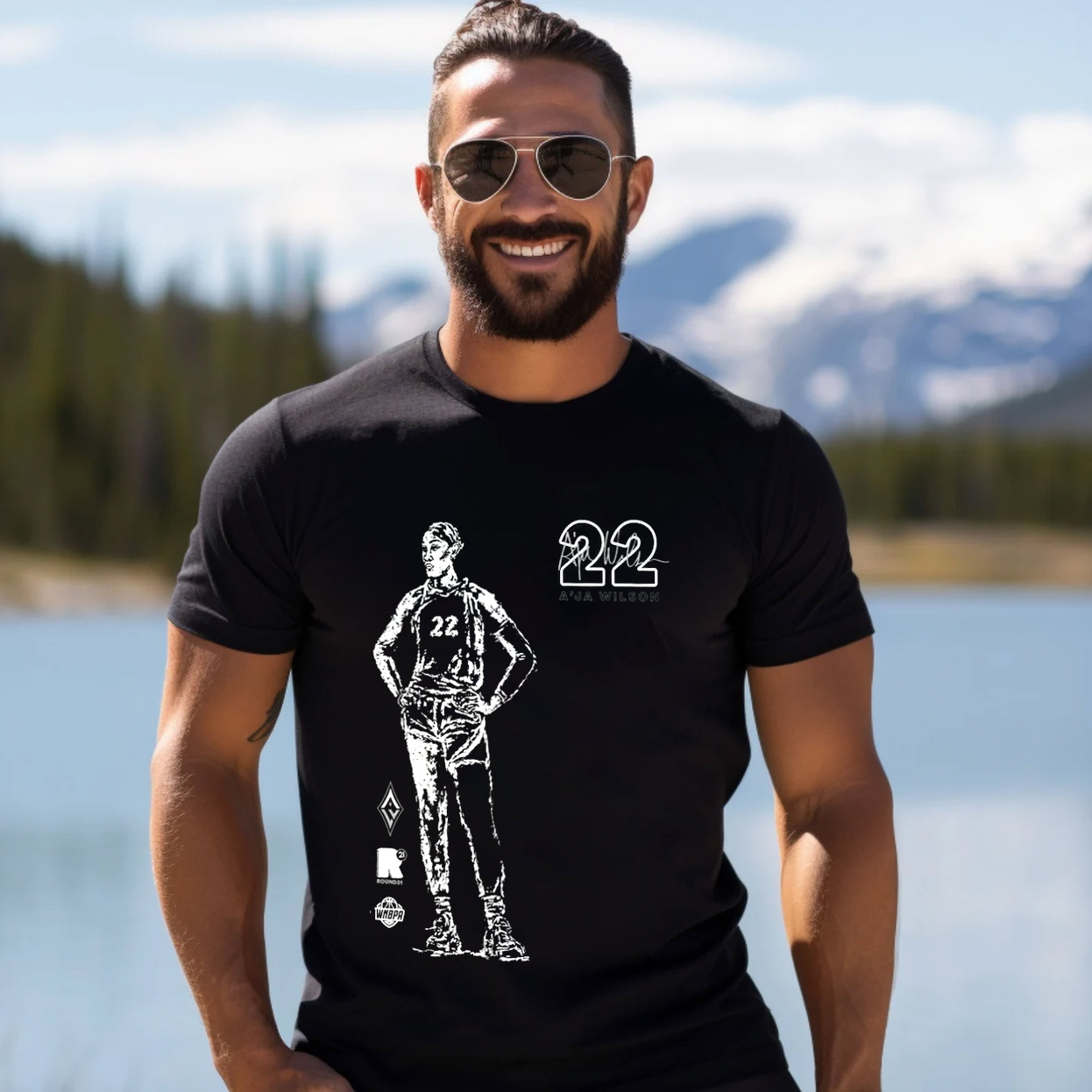 WNBA A'ja Wilson Las Vegas Aces T-shirt WNBA A'ja Wilson Las Vegas Aces T-shirt