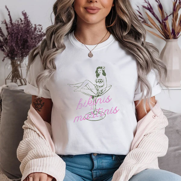 Bikinis And Martinis Beachy Girl T-shirt Bikinis And Martinis Beachy Girl T-shirt