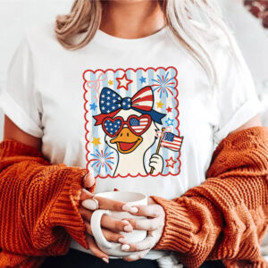 independence day usa 4th Of July Mama Goose Cute T shirt 2