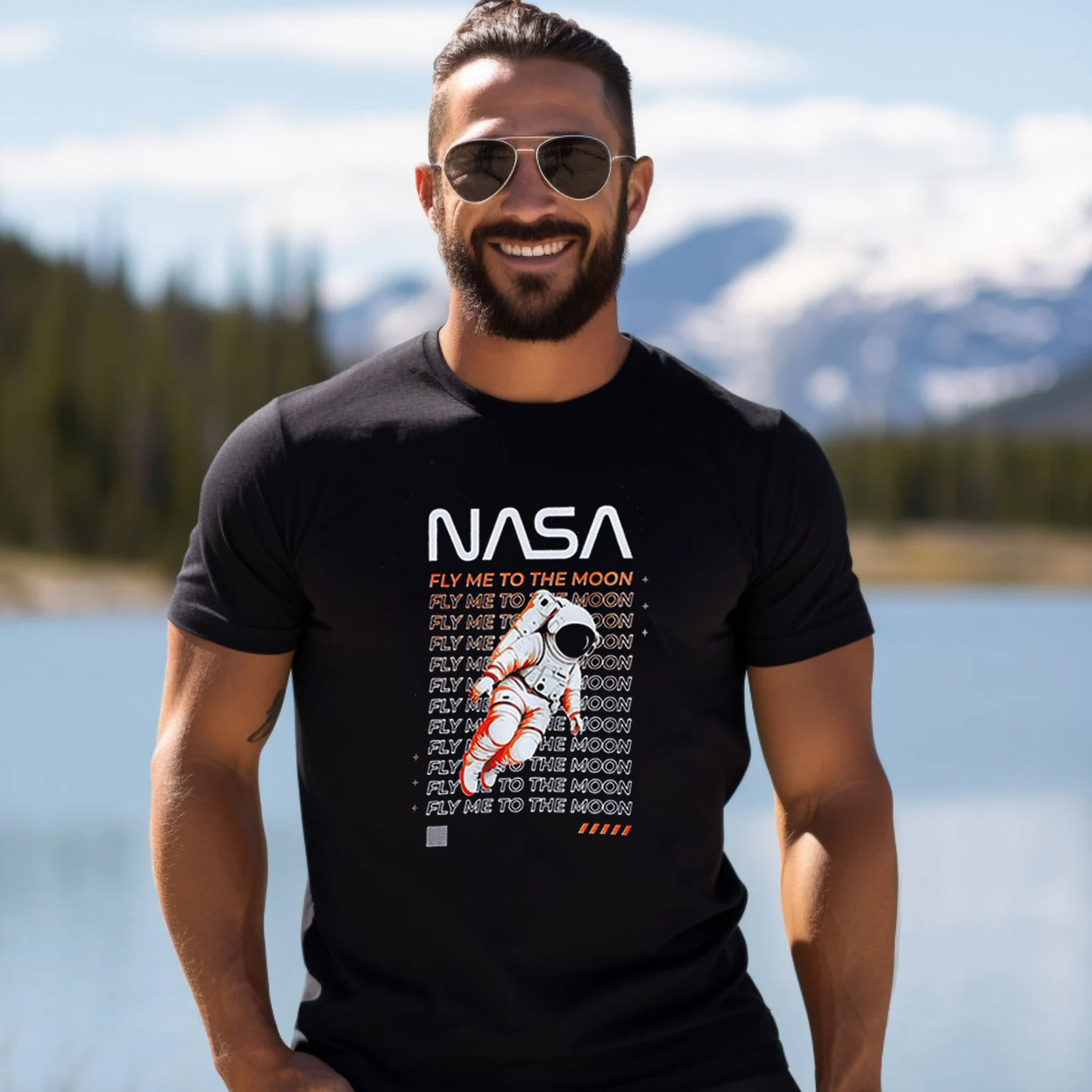 Moon Landing NASA Fly Me To The Moon T-shirt Moon Landing NASA Fly Me To The Moon T-shirt
