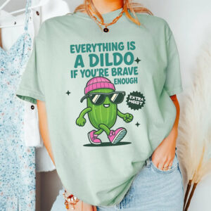 A Dildo Cucumber Extra Moist Adult Humor Comfort Colors T shirt 3