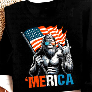American Sasquatch Funny 4th July Shirt 1
