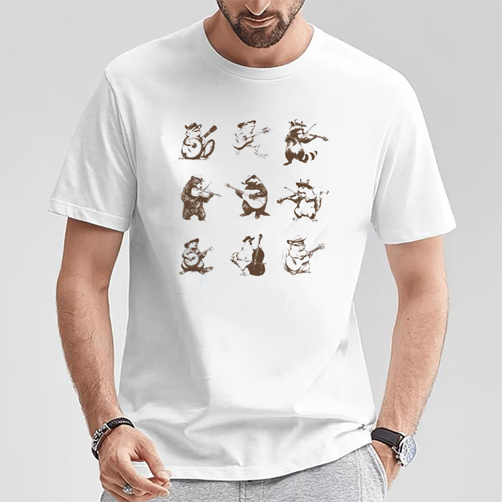 Animal Musician Raccoon Bear T-shirt Animal Musician Raccoon Bear T-shirt