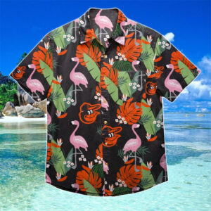 Baltimore Orioles And Flamingos Tropical Hawaiian Shirt Baltimore Orioles And Flamingos Tropical Hawaiian Shirt