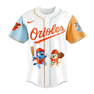 Baltimore Orioles Bluey And Bingo Baseball Jersey 1