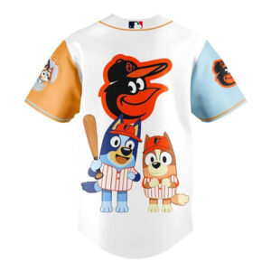 Baltimore Orioles Bluey And Bingo Baseball Jersey Baltimore Orioles Bluey And Bingo Baseball Jersey