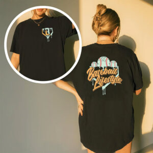 Baseball Lifestyle 101 Ice Cream 2 sided T shirt