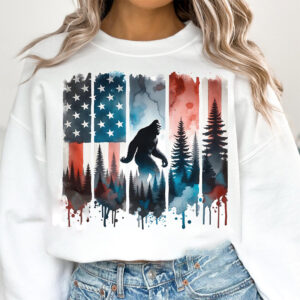 Big Foot American Flag T-shirt Big Foot American Flag T-shirt