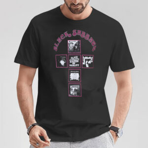 Black Sabbath Album Covers Cross T shirt 1