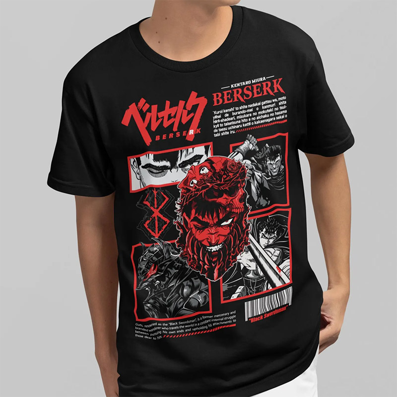 Black Swordsman Anime Japan Tee Black Swordsman Anime Japan Tee