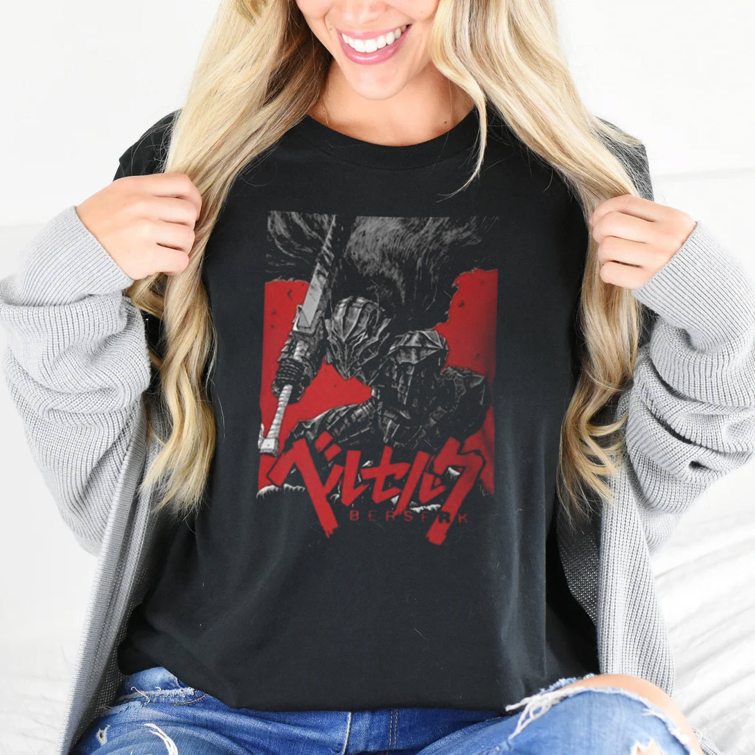 Black Swordsman Anime Vintage T-shirt Black Swordsman Anime Vintage T-shirt