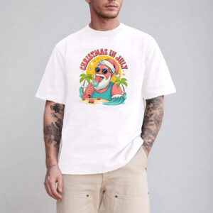 Christmas in July Santa Ice Cream Comfort Colors Tee