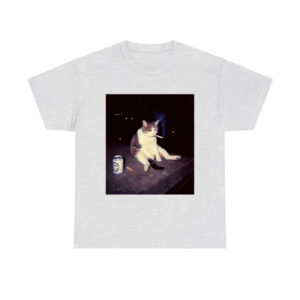 Cigaratte Smoking Cat Funny Cat Meme T shirt 2